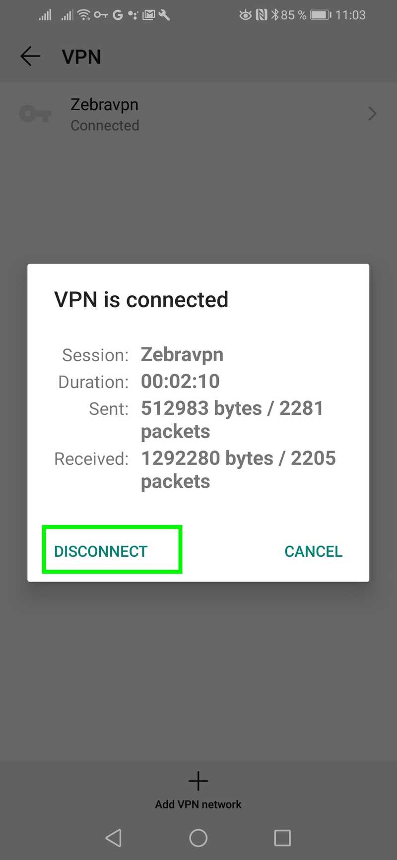 android setup pptp vpn step 11