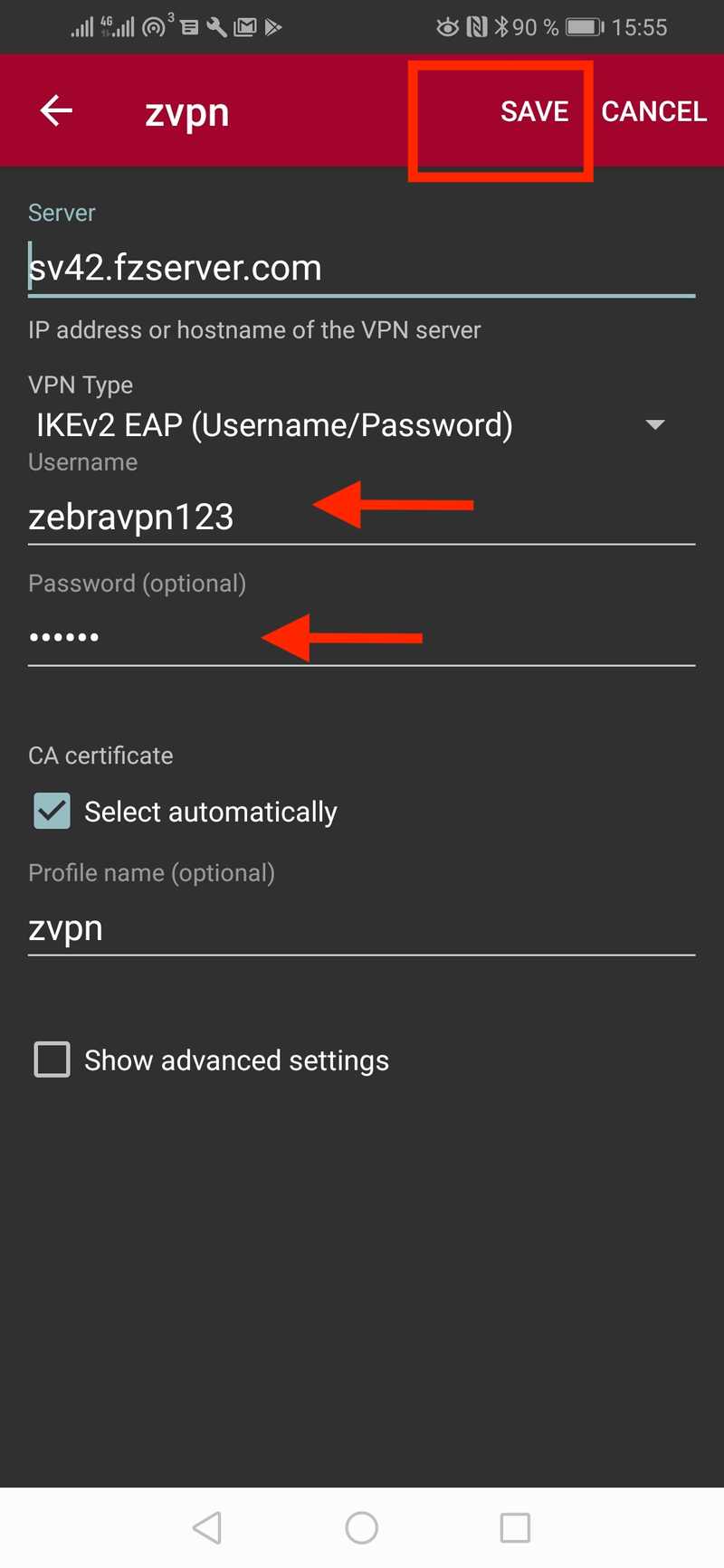 ikev2 android guide