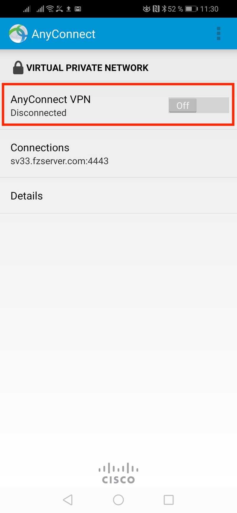 cisco anyconnect android step 10